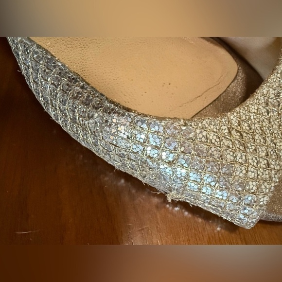 Jimmy Choo Peep Toe Glitter Sparkly Heel Womens 36 / US 6/6.5 - Picture 10 of 12